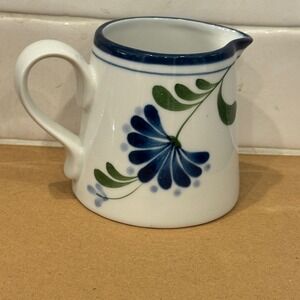 Dansk Designs Blue Floral Creamer Pitcher White Stoneware Philippines